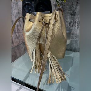 Like New J.Crew Gold Bucket Bag